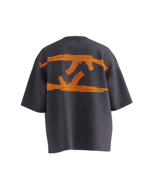 FIGHT BACK - washed charcoal gray