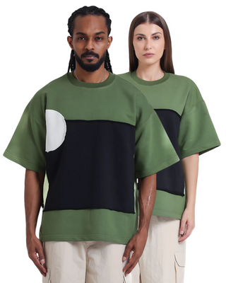 OLIVE T-SHIRT MERGE COLORS