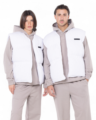 WHITE PUFFER VEST