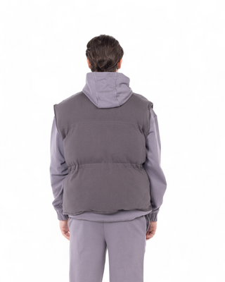 GRAY PUFFER VEST