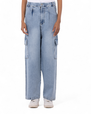 WIDE JEANS WITH SIDE POCKET