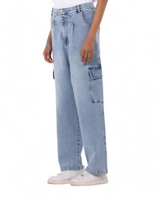 WIDE JEANS WITH SIDE POCKET