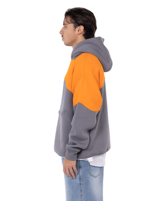 HOODIE ORANGE & GRAY