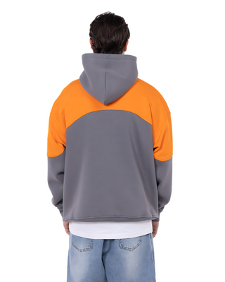 HOODIE ORANGE & GRAY