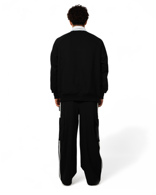 BLACK CARGO PANTS 25