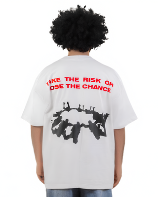 THE RISK WHITE T-SHIRT