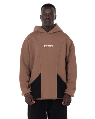 BROWN DOUBLE POCKET HOODIE