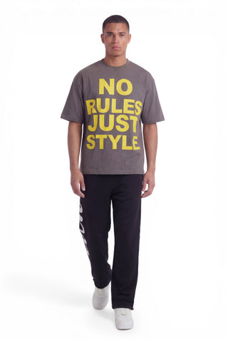 DARK GRAY TEXT T-SHIRT