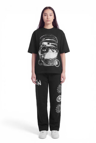 WASHED BLACK FACE T-SHIRT