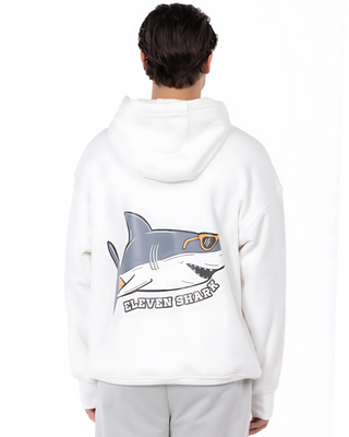 HOODIE WHITE SHARK