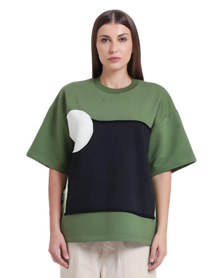 OLIVE T-SHIRT MERGE COLORS