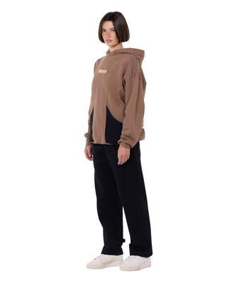 BROWN DOUBLE POCKET HOODIE