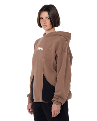 BROWN DOUBLE POCKET HOODIE