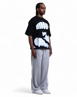 Stripe Wide-Leg Track Pants