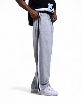 Stripe Wide-Leg Track Pants
